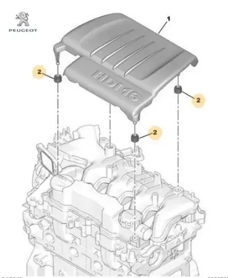 Motor Üst Bakaliti Tutucu Partner Tepee Peugeot 0137.C6 resmi