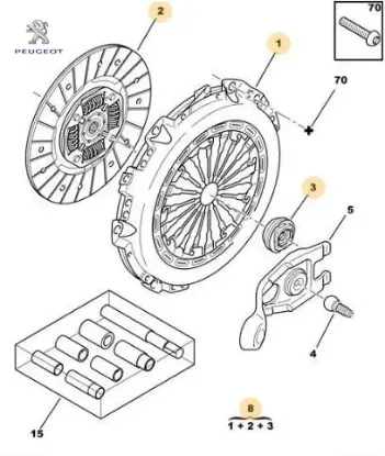 Debriyaj Baski Plaka 206-207-bipper-c2-c3 Dv4td Peugeot  2053.15/ 2052.T3/ 826372/ 2052   DS, CITROEN, PEUGEOT, OPEL 1611266580 resmi