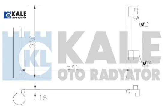 Klima Radyatörü 407-c5 1.6-2.0-2.2hdi Kale Radyatör  6455.FX/ 6455.GY/ 6455.CP/ 947   200ABC060 resmi