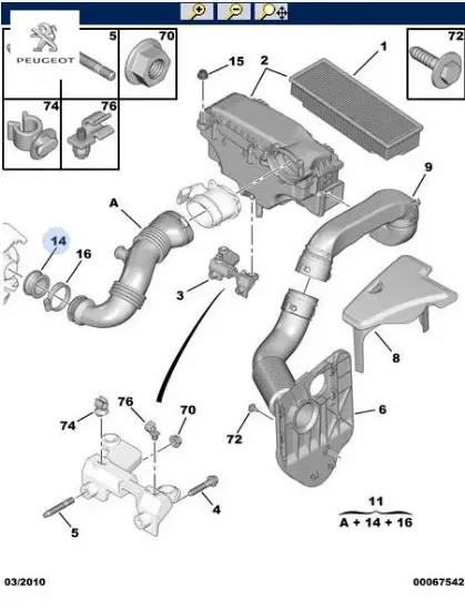 Turbo Contasi  307-407-c4-c5  16.hdi Peugeot    PEUGEOT, CITROEN 1434.C8 resmi
