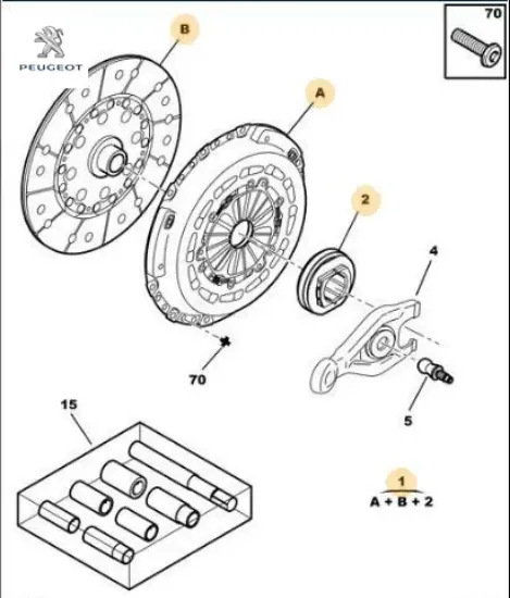 Debriyaj Baski Plaka Boxer 2.2hdi 120bg 06->(güçlendirilmiş) resmi