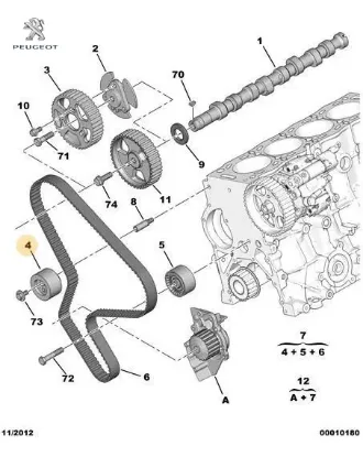 Sargi Makarasi Dw8 Peugeot  531 0264 10/ VKM 13244-122985   CITROEN, PEUGEOT 0829.59 resmi