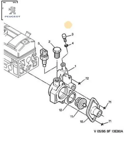 Kolektör Vidasi Peugeot    PEUGEOT 1306.29 resmi