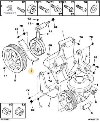 Alternatör Kayişi 6 Pk 0915  Boxer 2.5d Peugeot    CITROEN, PEUGEOT 5750.TY resmi