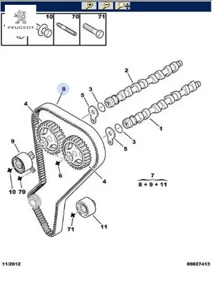 Triger Kayişi 137 Diş 206-207-307-308-407-partner Peugeot    PEUGEOT, CITROEN 0816.E2 resmi