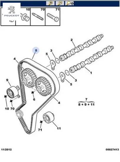 Triger Kayişi 137 Diş 206-207-307-308-407-partner Peugeot    PEUGEOT, CITROEN 0816.E2 resmi