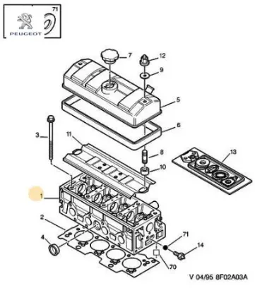 Silindir Kapak Contasi 206 Tu3jp Peugeot    FIAT, CITROEN, PEUGEOT 0209.CK resmi