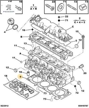 Silindir Kapak Contasi 1.35 Boxer Dw12ted resmi