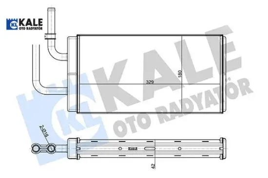 Kalorifer Radyatörü Arka Brazing  Jest Kale Radyatör  7550032AA   0483831AB resmi