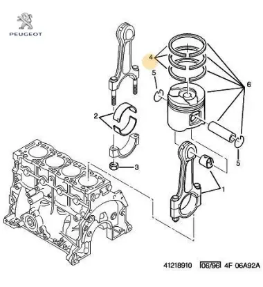 Segman Takim Dj5ted Peugeot    PEUGEOT 0640.K5 resmi