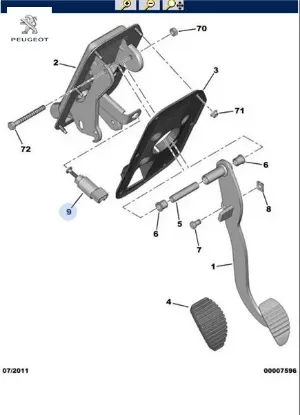 Fren Müşürü Partner 2003 307 206 Peugeot    PEUGEOT, CITROEN 4534.44 resmi