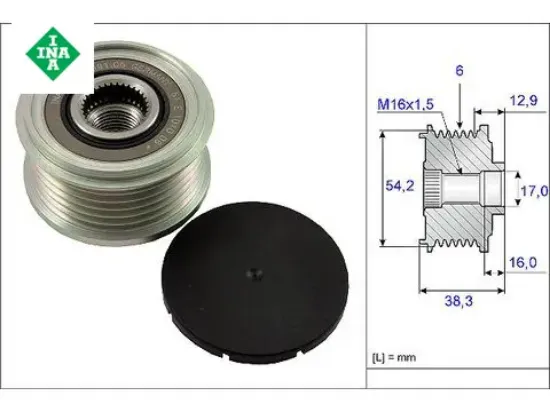 Alternatör Kasnaği  206-307-partner 1.6hdi/dv6ted resmi