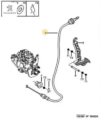 Gaz Teli Peugeot    CITROEN, PEUGEOT 1629.E6 resmi