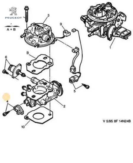 Potansiyometre   Prt-106-206-306 Peugeot  1920.1H   VOLVO, OPEL, RENAULT, SAAB, LANCIA, PEUGEOT, FIAT, CITROEN 1920.1H resmi