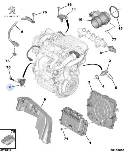 Motor Devir Kaptörü  206-207-3008-fiesta 1.4/dv6 Peugeot CITROEN, FIAT, FORD, DS, PEUGEOT, LANCIA, MAZDA, MITSUBISHI, MINI COOPER, TOYOTA, SUZUKI, VOLVO 1920.PW resmi