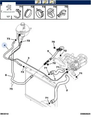 Yedek Su Depo Hortumu Peugeot    PEUGEOT 1307.XS resmi