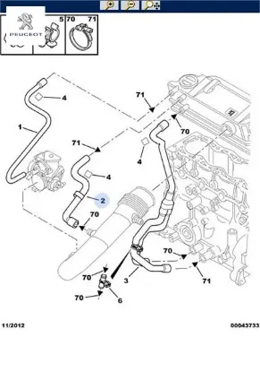 Yağ Hortumu Peugeot    CITROEN, PEUGEOT 1180.61 resmi