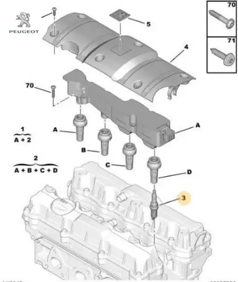 Ateşleme Bujisi 206-207-307-407-partner 1.6/2.0 16 0242229797/ 5960.57/ ESKİ:5960 resmi