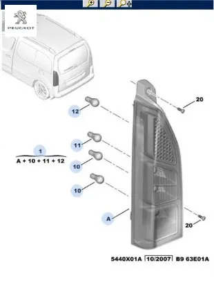 Stop Lambasi Sol Partner-berlingo Tepee 08-> Yeni Kod: Peu1680022580 resmi