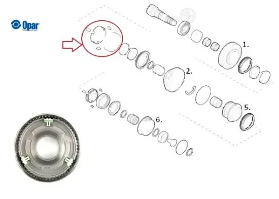 1/2 Vites Manşonu Senkromeç Göbeği    Jest Opar  55557487/ 55249934 / 2210082AA resmi