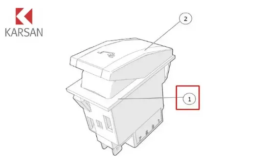 Torpido Üstü Anahtar Jest  (2 Seviyeli) Karsan 7018047AA resmi