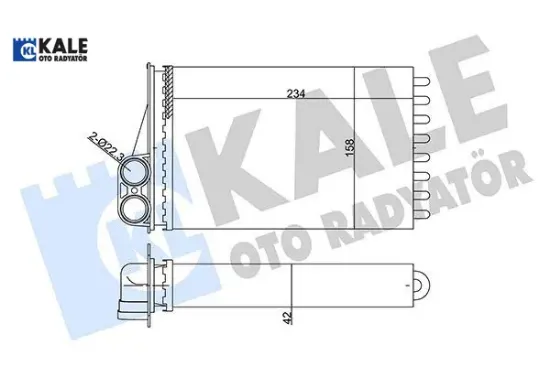 Kalorifer Radyatörü  207 1.4-1.6 Kale Radyatör  6448.P9   352055 resmi