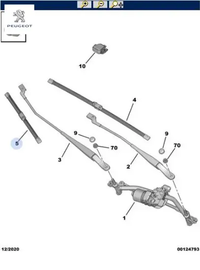 Silecek Süpürgesi Sağ 208-2008-partner Tepee resmi