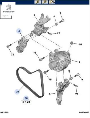 Alternatör Kiti  2008-208-3008-308-508-partner 1.6 1611503780/ 9803580580/ AV6Q6A228AB resmi