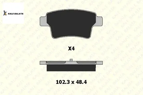 Arka Fren Balatasi C4 Picasso Kale Balata  425371/ GDB1692/ 425432  CITROEN 24540 164 04 ANS KD1 resmi