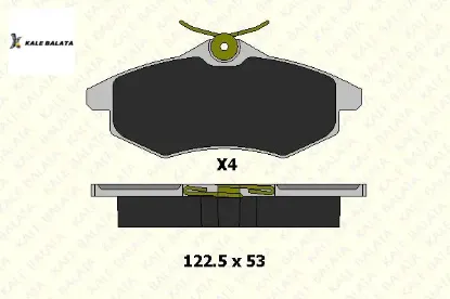 Ön Fren Balatasi C2-c3 1.1-1.4i-1.6 Hdi 03-> Kale Balata  4252.23/ 4252.32/ 4253.45/ 425   23407 193 24 ANS KD1 resmi