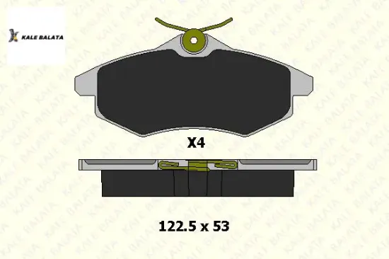 Ön Fren Balatasi C2-c3 1.1-1.4i-1.6 Hdi 03-> Kale Balata  4252.23/ 4252.32/ 4253.45/ 425   23407 193 24 ANS KD1 resmi