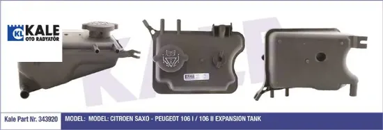 Yedek Su Deposu Kapakli 106-saxo Kale Radyatör  1307.V1/ 1307AN   343920 resmi