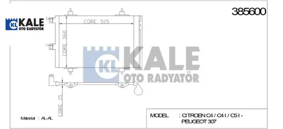 Klima Radyatörü 307-c4 2.0hdi 8v-16v (01+) resmi