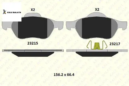 Ön Fren Balatasi Megane Ii-laguna Iii Kale Balata  410608713R   23215 183 15 ANS KD1 resmi