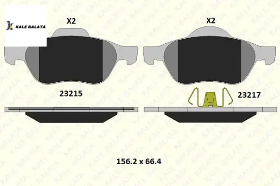 Ön Fren Balatasi Megane Ii-laguna Iii Kale Balata  410608713R   23215 183 15 ANS KD1 resmi