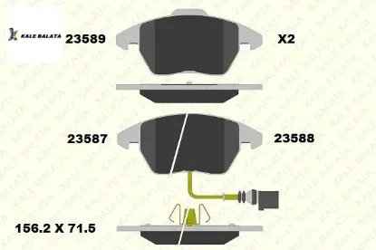 Ön Fren Balatasi 1 Fiş Octavia-leon-golf V-mondeo resmi
