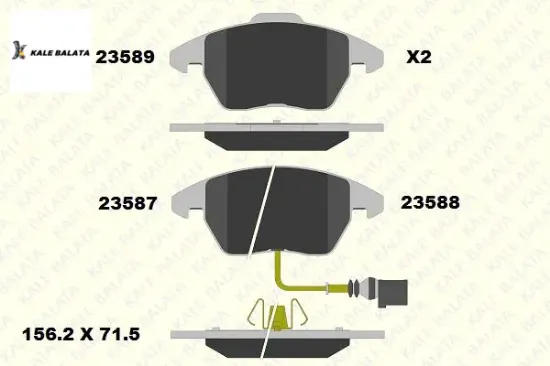 Ön Fren Balatasi 1 Fiş Octavia-leon-golf V-mondeo resmi