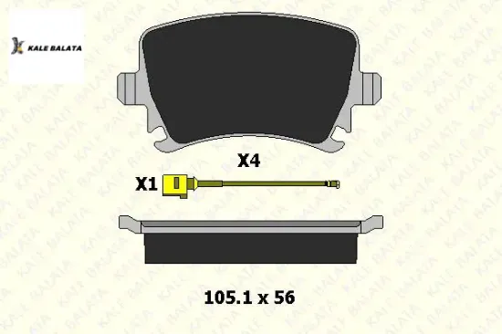 Arka Fren Balatasi 1 Fiş A3-a4-passat 1.6-1.9fsi resmi