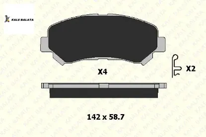Ön Fren Balatasi 2 Fiş Qashqai-x-trail Kale Balata  5581057L00/ GDB3467   24632 170 14 ANS KD1 resmi