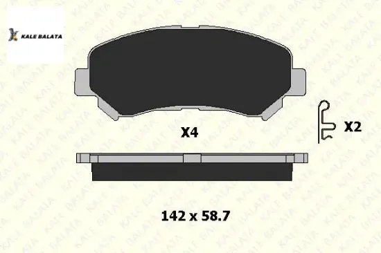 Ön Fren Balatasi 2 Fiş Qashqai-x-trail Kale Balata  5581057L00/ GDB3467   24632 170 14 ANS KD1 resmi