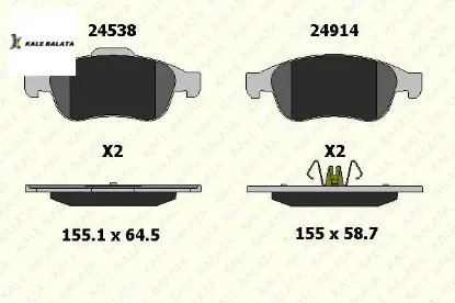 Ön Fren Balatasi Fluence-megane Iii-duster resmi