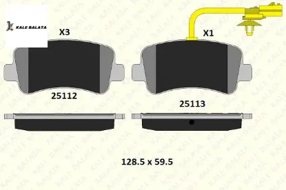 Arka Fren Balatasi 1 Fiş Master Iii-movano B 10-. EK TEKER/ 441601147R/ BESER405 resmi