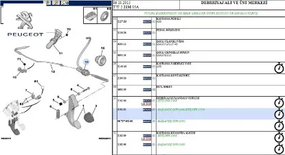 Debriyaj Üst Merkez  307-c4 1.4/1.6i Peugeot 2182.82 YENİ KOD: 2182.89 resmi
