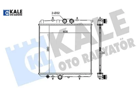 Radyatör 1 Sira Cu+pl Sis. 206 1.1i-1.6i 98..<-13 resmi