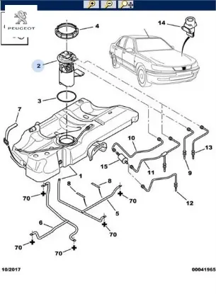 Depo Şamandrasi Komple   406 Xu/xud Peugeot    PEUGEOT 1525.P2 resmi