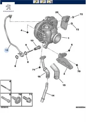 Turbo Yağ Hortumu Peugeot 0379.95 resmi