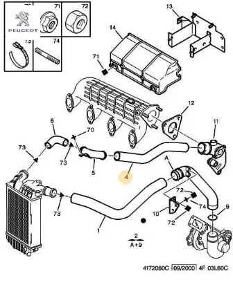 Turbo Hava Hortumu Peugeot    FIAT, CITROEN, PEUGEOT 0382.AL resmi
