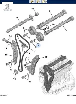 Eksantrik Dişlisi 308 Peugeot    CITROEN 0805.K2 resmi