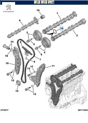 Triğer Dişli Lastiği 3008-308-5008 Rcz Peugeot 0807.39 resmi
