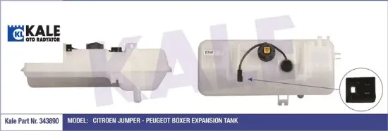 Yedek Su Deposu Kapakli Müşürlü  Boxer 2.5/2.8hdi 02-06 1323.J7/ 1323.J6 resmi